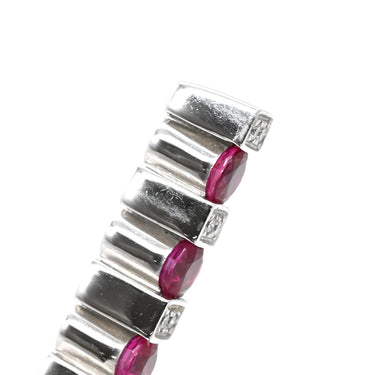 ダミアーニ DAMIANI ベルエポック ラージサイズ ホワイトゴールド K18WG ダイヤモンド ルビー ネックレス ペンダント 750 18金 ダイヤ ルビー クロス 十字架