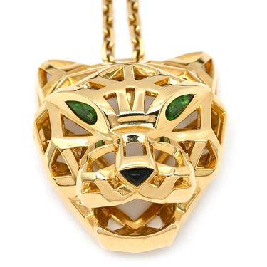 カルティエ Cartier パンテール ドゥ カルティエ N7424210 イエローゴールド K18YG オニキス ツァボライト ネックレス 18K オニキス ツァボライトガーネット