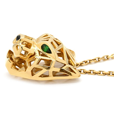 カルティエ Cartier パンテール ドゥ カルティエ N7424210 イエローゴールド K18YG オニキス ツァボライト ネックレス 18K オニキス ツァボライトガーネット