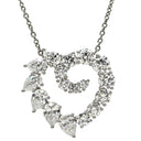 ハリーウィンストン Harry Winston オープンクラスター ダイヤ ハート ラージ PEDPHSLGOC プラチナシルバー Pt950 ダイヤモンド ネックレス