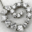 ハリーウィンストン Harry Winston オープンクラスター ダイヤ ハート ラージ PEDPHSLGOC プラチナシルバー Pt950 ダイヤモンド ネックレス