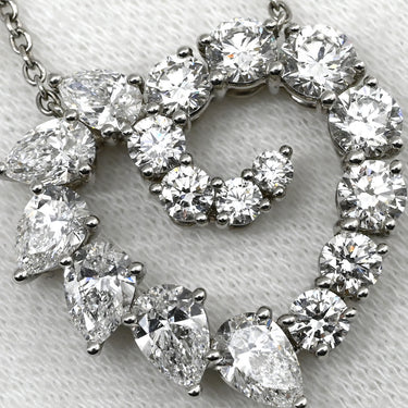 ハリーウィンストン Harry Winston オープンクラスター ダイヤ ハート ラージ PEDPHSLGOC プラチナシルバー Pt950 ダイヤモンド ネックレス