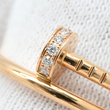 カルティエ Cartier ジュストアンクル SM ダイヤ B4244800 ピンクゴールド K18PG ダイヤモンド #55(JP15) リング 指輪 18K 750AU 釘モチーフ 15号