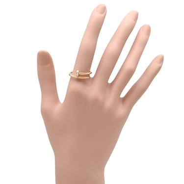 カルティエ Cartier ジュストアンクル SM ダイヤ B4244800 ピンクゴールド K18PG ダイヤモンド #55(JP15) リング 指輪 18K 750AU 釘モチーフ 15号