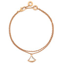 ブルガリ BVLGARI ドリーム 358422 ローズゴールド K18RG ホワイトマザーオブパール #SM ブレスレット Wチェーン Au750 18K RG シェル SM