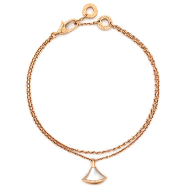 ブルガリ BVLGARI ドリーム 358422 ローズゴールド K18RG ホワイトマザーオブパール #SM ブレスレット Wチェーン Au750 18K RG シェル SM