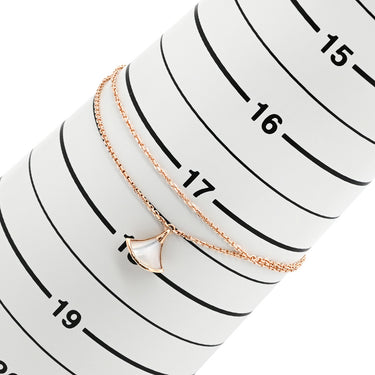 ブルガリ BVLGARI ドリーム 358422 ローズゴールド K18RG ホワイトマザーオブパール #SM ブレスレット Wチェーン Au750 18K RG シェル SM