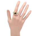 ブルガリ BVLGARI トゥボガスリング イエローゴールド×ブラック K18YG ステンレススチール オニキス #51 リング 指輪 AU750 18K 18金 YG×SS コンビ 11号
