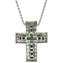 ダミアーニ DAMIANI ベルエポック M ホワイトゴールド K18WG ダイヤモンド エメラルド ネックレス ペンダント 750 18金 ダイヤ エメラルド クロス 十字架
