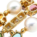 ブルガリ BVLGARI アレグラ マルチカラー イエローゴールド×マルチカラー K18YG ダイヤモンド パール マルチストーン ネックレス BVLGARI パール ダイヤ ペンダント 18K 750YG