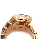 ブルガリ BVLGARI セルペンティ ヴァイパー ダブルコイル 347595 ピンクゴールド K18PG ダイヤモンド ルベライト 14039 リング 指輪 ダイヤモンド ルベライト 18K 750 15号
