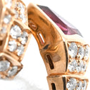ブルガリ BVLGARI セルペンティ ヴァイパー ダブルコイル 347595 ピンクゴールド K18PG ダイヤモンド ルベライト 14039 リング 指輪 ダイヤモンド ルベライト 18K 750 15号