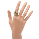 ブルガリ BVLGARI セルペンティ ヴァイパー ダブルコイル 347595 ピンクゴールド K18PG ダイヤモンド ルベライト 14039 リング 指輪 ダイヤモンド ルベライト 18K 750 15号