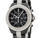 腕時計 シャネル CHANEL J12 クロノグラフ H0940 自動巻き メンズ ブラックセラミック ダイヤ アラビア 黒 ラウンド