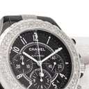 腕時計 シャネル CHANEL J12 クロノグラフ H0940 自動巻き メンズ ブラックセラミック ダイヤ アラビア 黒 ラウンド