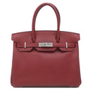 エルメス HERMES バーキン30 ルージュヴィフ ジョナサン ハンドバッグ シルバー金具 赤