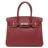 エルメス HERMES バーキン30 ルージュヴィフ ジョナサン ハンドバッグ シルバー金具 赤