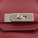 エルメス HERMES バーキン30 ルージュヴィフ ジョナサン ハンドバッグ シルバー金具 赤