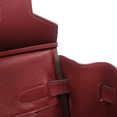エルメス HERMES バーキン30 ルージュヴィフ ジョナサン ハンドバッグ シルバー金具 赤