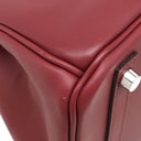 エルメス HERMES バーキン30 ルージュヴィフ ジョナサン ハンドバッグ シルバー金具 赤