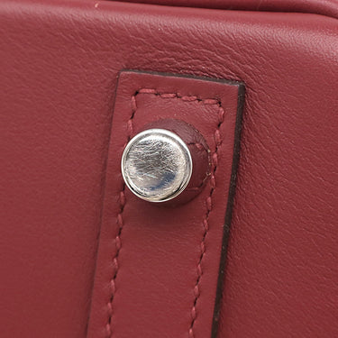 エルメス HERMES バーキン30 ルージュヴィフ ジョナサン ハンドバッグ シルバー金具 赤