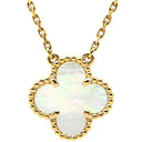 ヴァンクリーフアーペル Van Cleef & Arpels ヴィンテージ アルハンブラ ペンダント VCARA45900 パールホワイト×イエローゴールド K18YG マザーオブパール ネックレス K18YG シェル