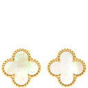 ヴァンクリーフアーペル Van Cleef & Arpels ヴィンテージ アルハンブラ VCARA44100 ホワイト×イエローゴールド K18YG マザーオブパール ピアス 白 750YG 18K