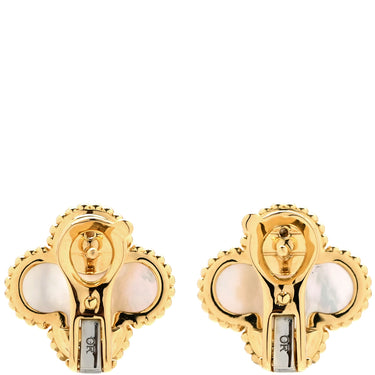 ヴァンクリーフアーペル Van Cleef & Arpels ヴィンテージ アルハンブラ VCARA44100 ホワイト×イエローゴールド K18YG マザーオブパール ピアス 白 750YG 18K