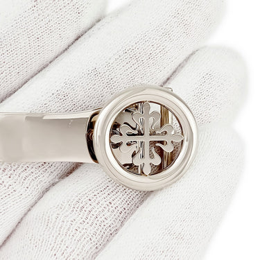 パテックフィリップ PATEK PHILIPPE 純正 シルバー K18WG 腕時計パーツ K18WG無垢製 Dバックル パーツ 替え 予備 スペア ホワイトゴールド 16ｍｍ幅対応