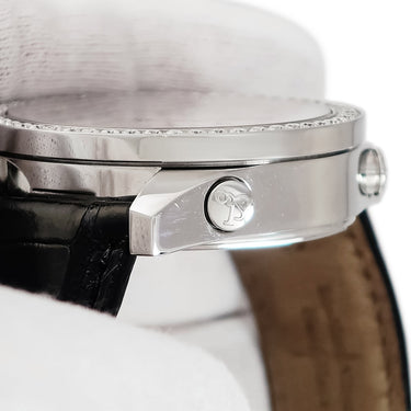 腕時計 ジェイコブ JACOB&CO 5タイムゾーン 40mm スカル クオーツ メンズ 純正ダイヤ ホワイト シェル GMT ワールドタイム