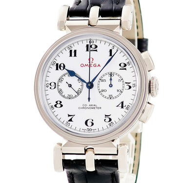 腕時計 オメガ OMEGA オリンピック オフィシャル タイムキーパー 522.53.38.50.04.001 自動巻き メンズ K18WG無垢 青針 限定