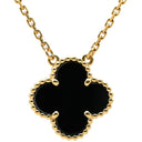 ヴァンクリーフアーペル Van Cleef & Arpels ヴィンテージ アルハンブラ ペンダント VCARA45800 ブラック×イエローゴールド K18YG オニキス ネックレス 黒 750 18K オニキス