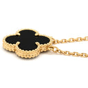 ヴァンクリーフアーペル Van Cleef & Arpels ヴィンテージ アルハンブラ ペンダント VCARA45800 ブラック×イエローゴールド K18YG オニキス ネックレス 黒 750 18K オニキス