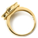 ヴァンクリーフアーペル Van Cleef & Arpels ヴィンテージ アルハンブラ リング VCARO3QM00 グリーン×イエローゴールド K18YG ダイヤモンド マラカイト #50(JP10) リング 指輪 緑 10号