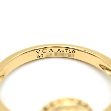 ヴァンクリーフアーペル Van Cleef & Arpels ヴィンテージ アルハンブラ リング VCARO3QM00 グリーン×イエローゴールド K18YG ダイヤモンド マラカイト #50(JP10) リング 指輪 緑 10号