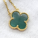 ヴァンクリーフアーペル Van Cleef & Arpels ヴィンテージ アルハンブラ VCARO9VA00 イエローゴールド×グリーン K18YG マラカイト ネックレス Au750 18K 18金 緑 マラカイト