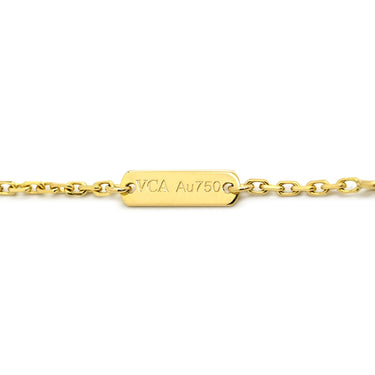 ヴァンクリーフアーペル Van Cleef & Arpels ヴィンテージ アルハンブラ VCARO9VA00 イエローゴールド×グリーン K18YG マラカイト ネックレス Au750 18K 18金 緑 マラカイト