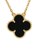 ヴァンクリーフアーペル Van Cleef & Arpels ヴィンテージ アルハンブラ VCARA45800 ブラック×イエローゴールド K18YG オニキス ネックレス Au750 18K 18金 黒 オニキス