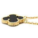 ヴァンクリーフアーペル Van Cleef & Arpels ヴィンテージ アルハンブラ VCARA45800 ブラック×イエローゴールド K18YG オニキス ネックレス Au750 18K 18金 黒 オニキス