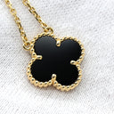 ヴァンクリーフアーペル Van Cleef & Arpels ヴィンテージ アルハンブラ VCARA45800 ブラック×イエローゴールド K18YG オニキス ネックレス Au750 18K 18金 黒 オニキス