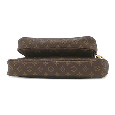 ルイヴィトン LOUIS VUITTON ミュルティ ポシェット アクセソワール M44813 カーキ モノグラムキャンバス ショルダーバッグ ゴールド金具 ポーチ