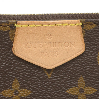ルイヴィトン LOUIS VUITTON ミュルティ ポシェット アクセソワール M44813 カーキ モノグラムキャンバス ショルダーバッグ ゴールド金具 ポーチ