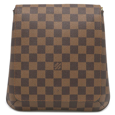 ルイヴィトン LOUIS VUITTON ミュゼット サルサ ロングストラップ N51300 ダミエエベヌ ダミエキャンバス ショルダーバッグ ゴールド金具 茶 斜め掛け