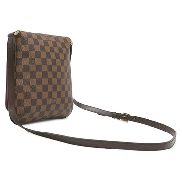 ルイヴィトン LOUIS VUITTON ミュゼット サルサ ロングストラップ N51300 ダミエエベヌ ダミエキャンバス ショルダーバッグ ゴールド金具 茶 斜め掛け