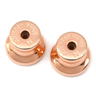 エルメス HERMES ポップアッシュ Hピアス ミニ バイカラー マロングラッセ×ホワイト メタル エナメル ピアス ピンクゴールド金具 新品 未使用 Hモチーフ