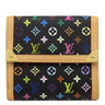 ルイヴィトン LOUIS VUITTON ポルトモネ ビエ カルトクレディ M92984 ノワール モノグラムマルチカラー レザー 二つ折り財布 ゴールド金具 Wホック