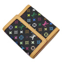 ルイヴィトン LOUIS VUITTON ポルトモネ ビエ カルトクレディ M92984 ノワール モノグラムマルチカラー レザー 二つ折り財布 ゴールド金具 Wホック