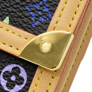 ルイヴィトン LOUIS VUITTON ポルトモネ ビエ カルトクレディ M92984 ノワール モノグラムマルチカラー レザー 二つ折り財布 ゴールド金具 Wホック