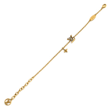 ルイヴィトン LOUIS VUITTON LV アイコニック M00587 ゴールド GP ストラス ブレスレット LVサークル モノグラムフラワー