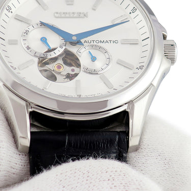 腕時計 シチズン CITIZEN コレクション メカニカル オープンハート NP1011-08A 自動巻き メンズ OH済 スモールセコンド 青針